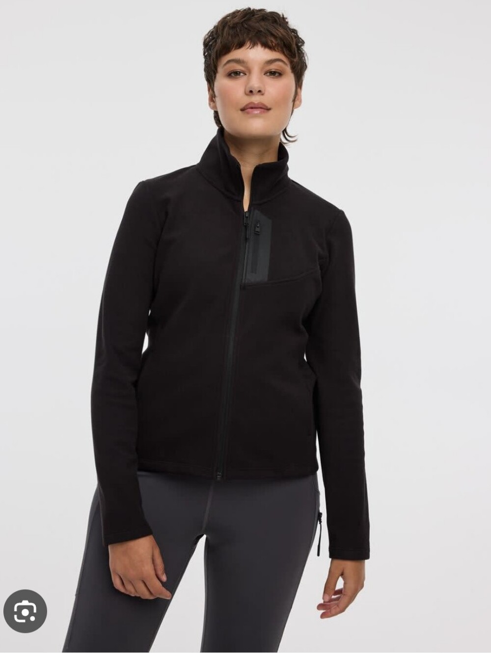 NWT Hyba Black Full‑Zip Fleece Jacket